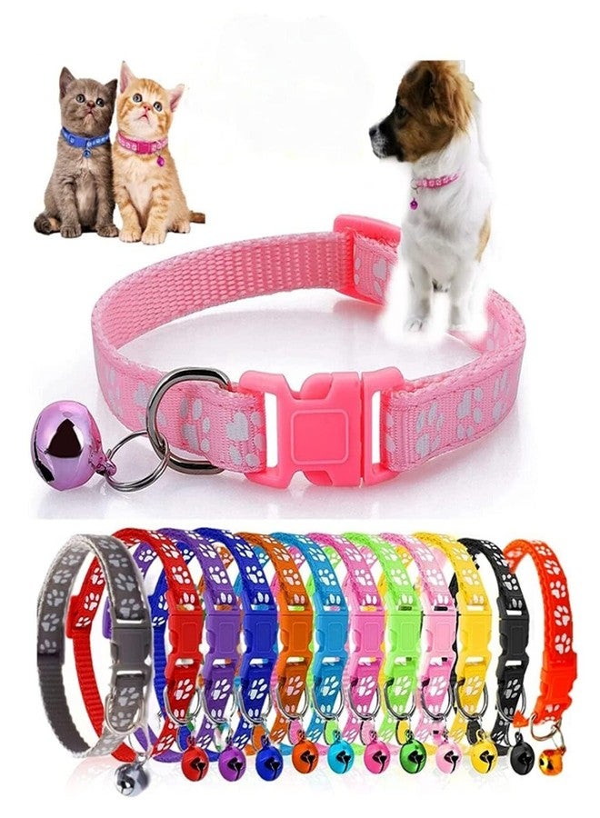 RoverPets 15mm Adjustable Nylon Dog & Cat Collar | Fits Neck Size 9" to 14" with Cute Paw Print Design | Lightweight, Comfortable & Durable Collar for Small Dogs, Puppies & Cats (Blue) - Image 5